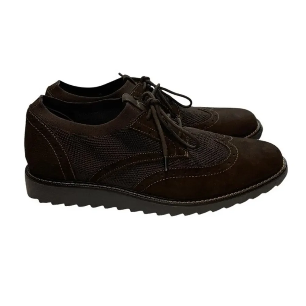 Dockers Hawking Knit Smart Series Wingtip Oxfords men’s 12m brown suede NWOB